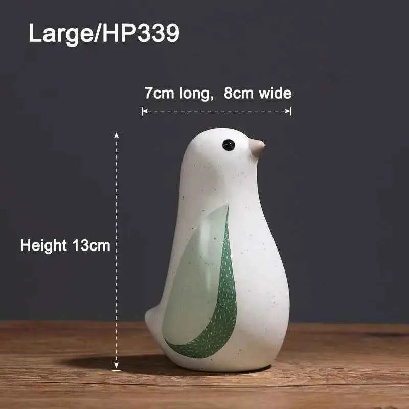 Home decoration small accessories Nordic creative cute ceramic bird ornaments Home living room Wine cabinet Room decoration