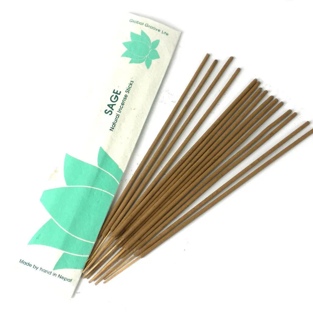 Stick Incense, Sage -10 Stick Pack Global Groove (I)