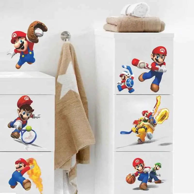 Super Mario Game Decorative Wall Sticker Length x Rectangular)
Material: Polyester
Weave Type Flat Woven
Item Weight 2.5 pounds stickers For Nursery Kids Room Decor Cartoon Home Decals Mural Art Playroom PVC DIY Decorations