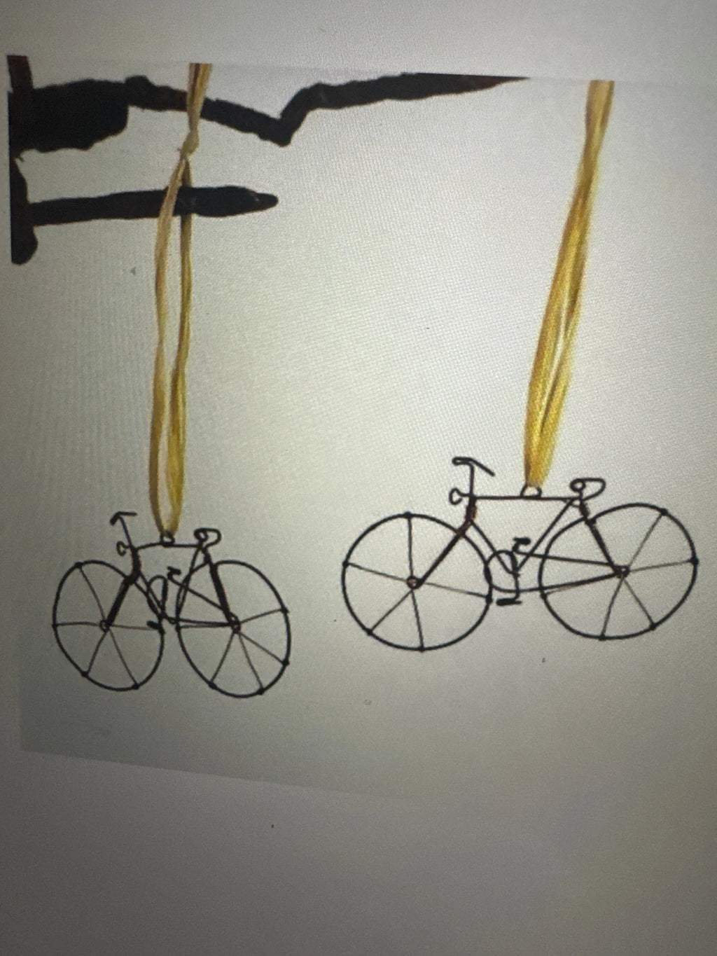 Recycled Wire Bicycle Ornament, Set of 2 Creative Alternatives