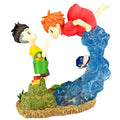 The scene of the encounter between Goldfish Hime, Mermaid Princess Ponyo, and Sosuke on the cliff is a static figurine model ornament eprolo