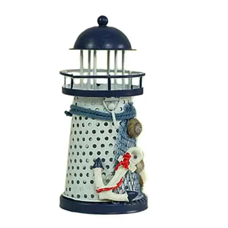 Lighthouse Candle Holder Mediterranean-style Home Decor