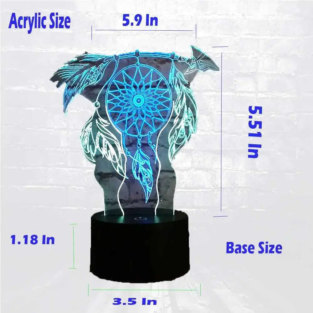 Table Lamp Switch Dream Catcher 3D Touch Night