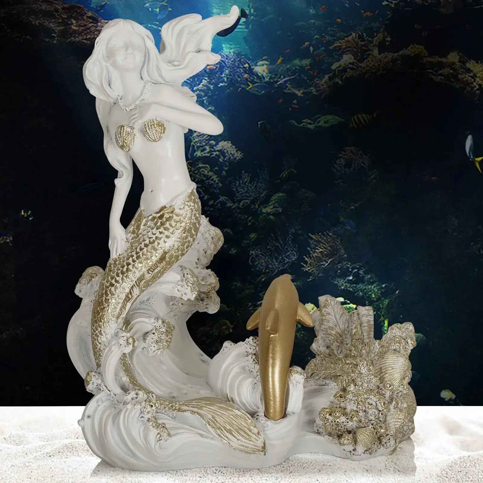 Mermaid resin decorative red wine rack ornaments