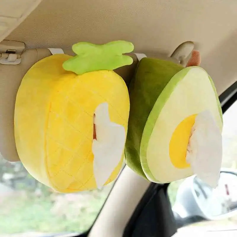 New Watermelon Pineapple Avocado Plush Fruit Tissue Box Car