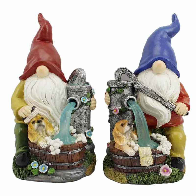 Outdoor solar lamp resin garden decoration Goblin dwarf dwarf