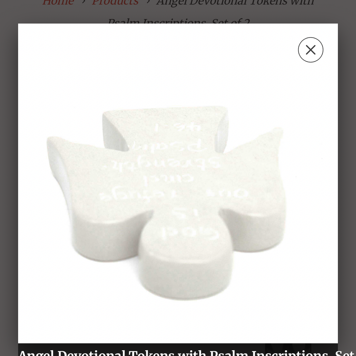 Angel Devotional Tokens With Psalm Inscriptions Set of 2