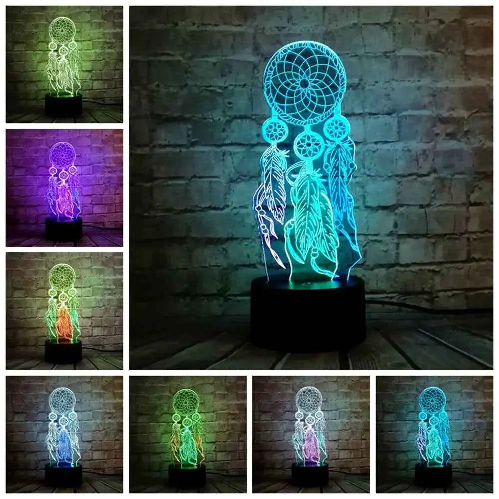 Table Lamp Switch Dream Catcher 3D Touch Night