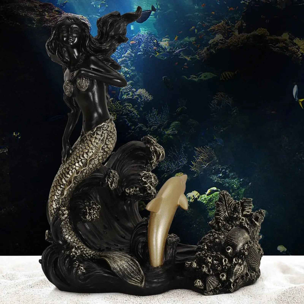 Mermaid resin decorative red wine rack ornaments