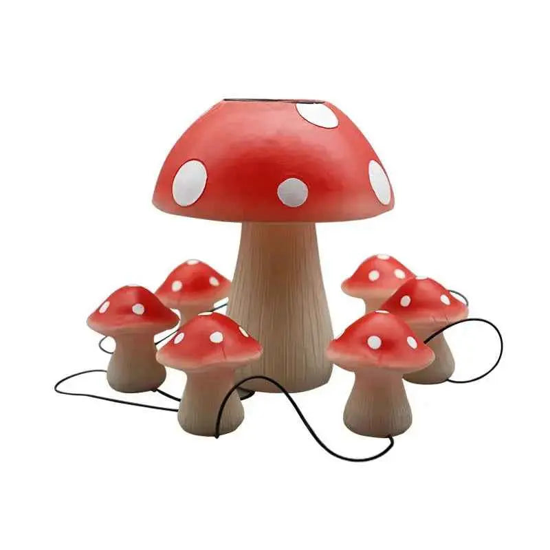 Solar mushroom LED light string outdoor courtyard garden