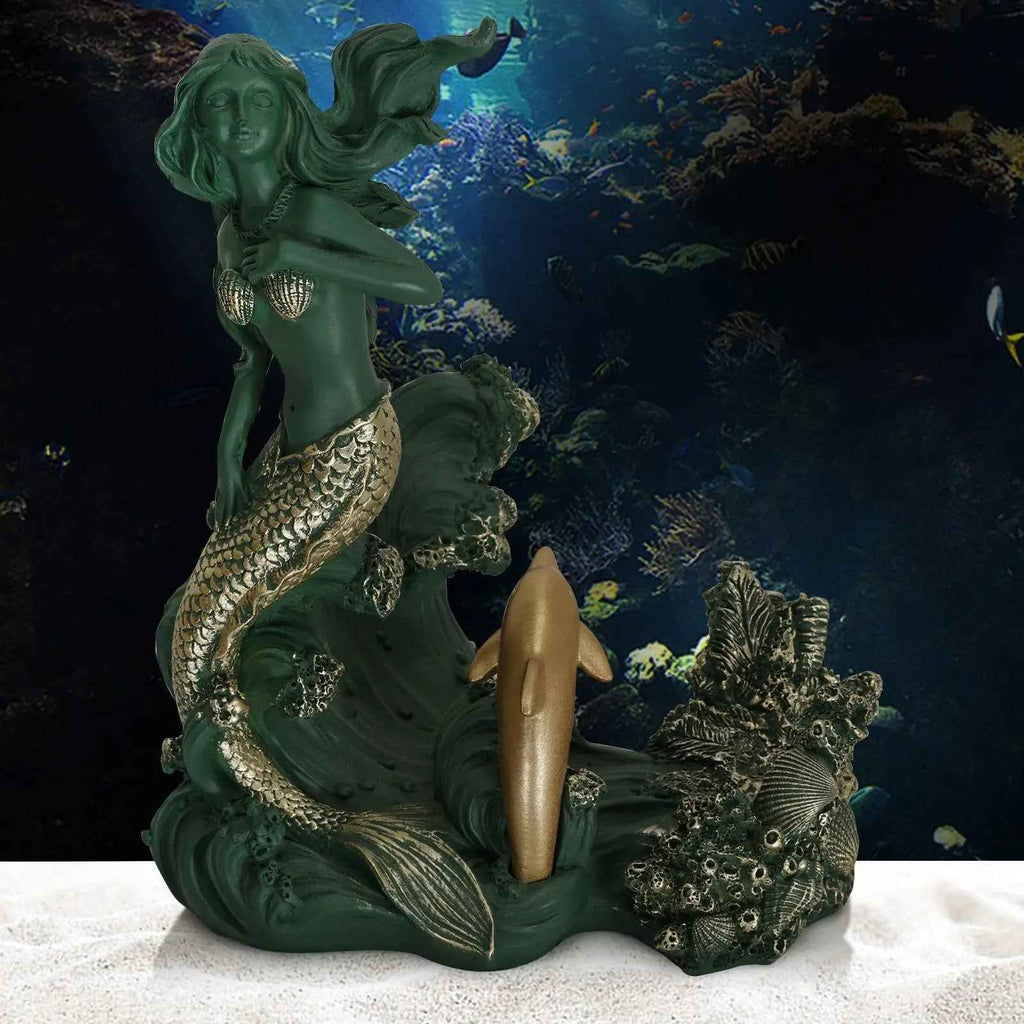 Mermaid resin decorative red wine rack ornaments