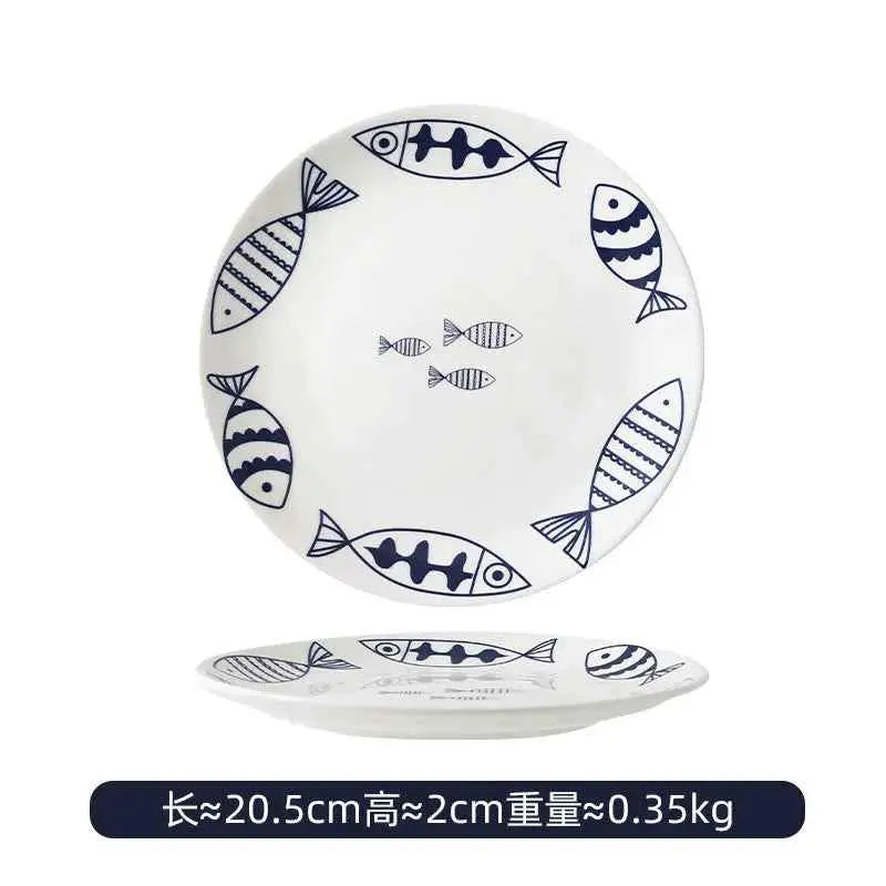 Home hand-painted ceramic plates, shallow plates, restaurant Western plates, breakfast plates, fruit plates, sk planes