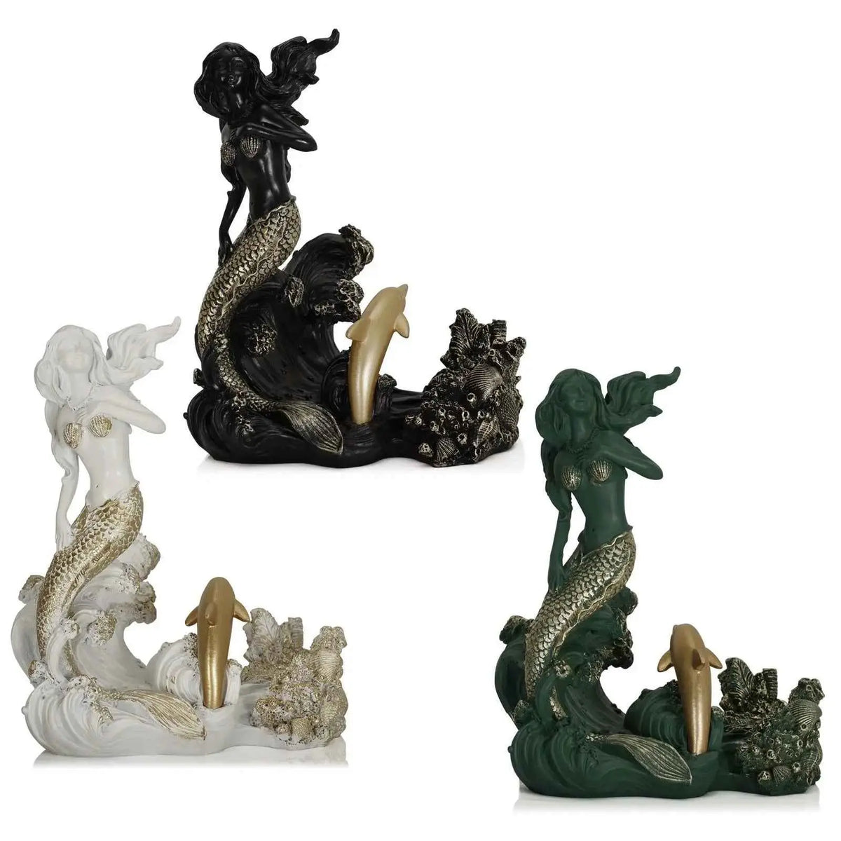 Mermaid resin decorative red wine rack ornaments