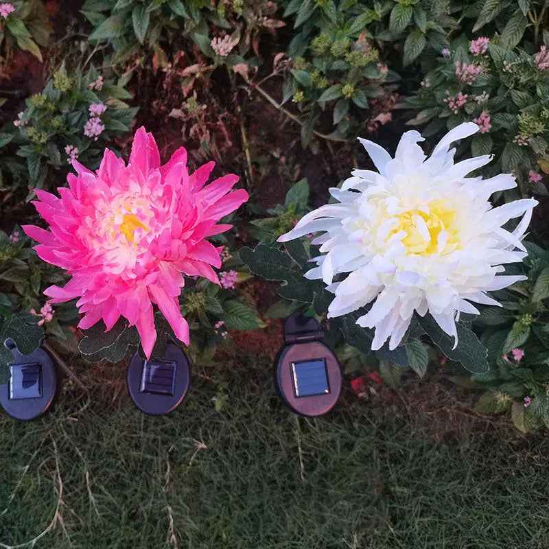 New Solar Chrysanthemum Lamp Outdoor  Decor