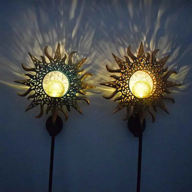 Outdoor Solar Lawn Lamp Moon Flame