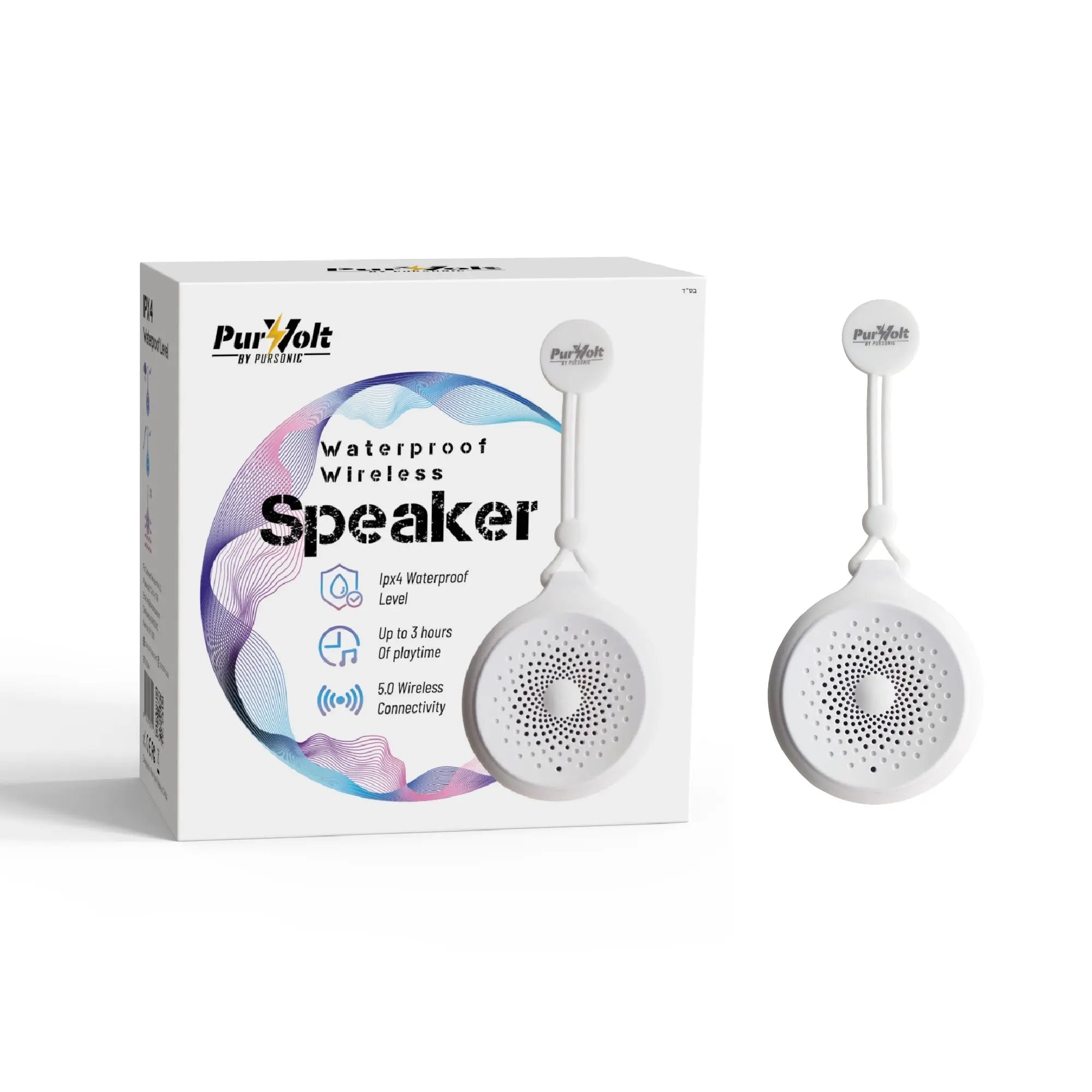 Waterproof Wireless Speaker – Portable Bluetooth Shower Speaker Pursonic