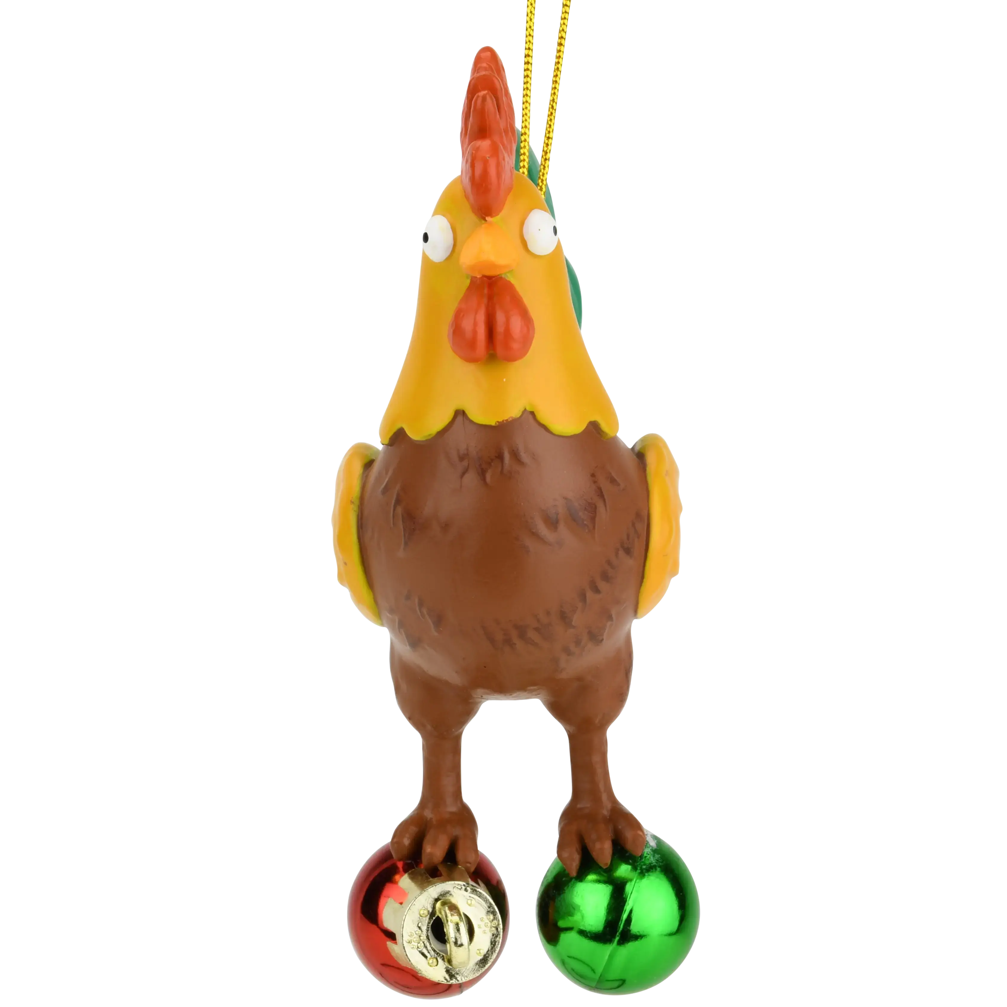 Cock and Bulbs Funny Christmas Ornament Decoration