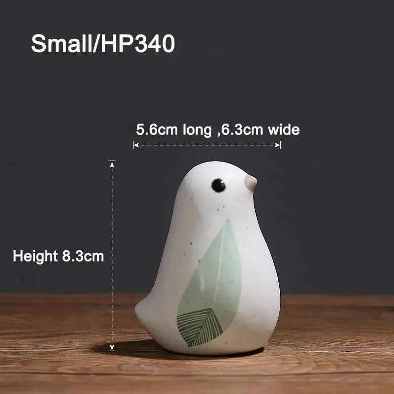 Home decoration small accessories Nordic creative cute ceramic bird ornaments Home living room Wine cabinet Room decoration