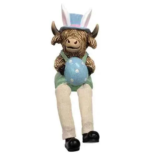 Assorted Resin Easter Highland Sitters with Dangling Legs