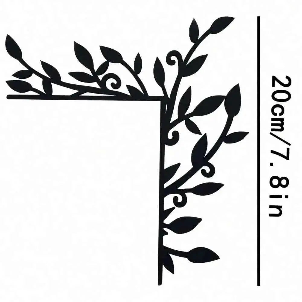 Gardening Decor Metal Plant Door Corner Wall Art - Elegant Iron Home Decor For Living Room Bedroom