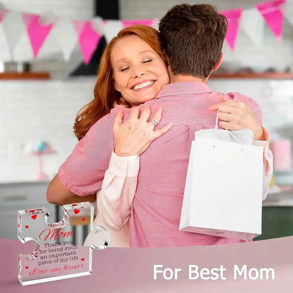Acrylic Block Puzzle Mom Present, Commemorative Decorative Gif