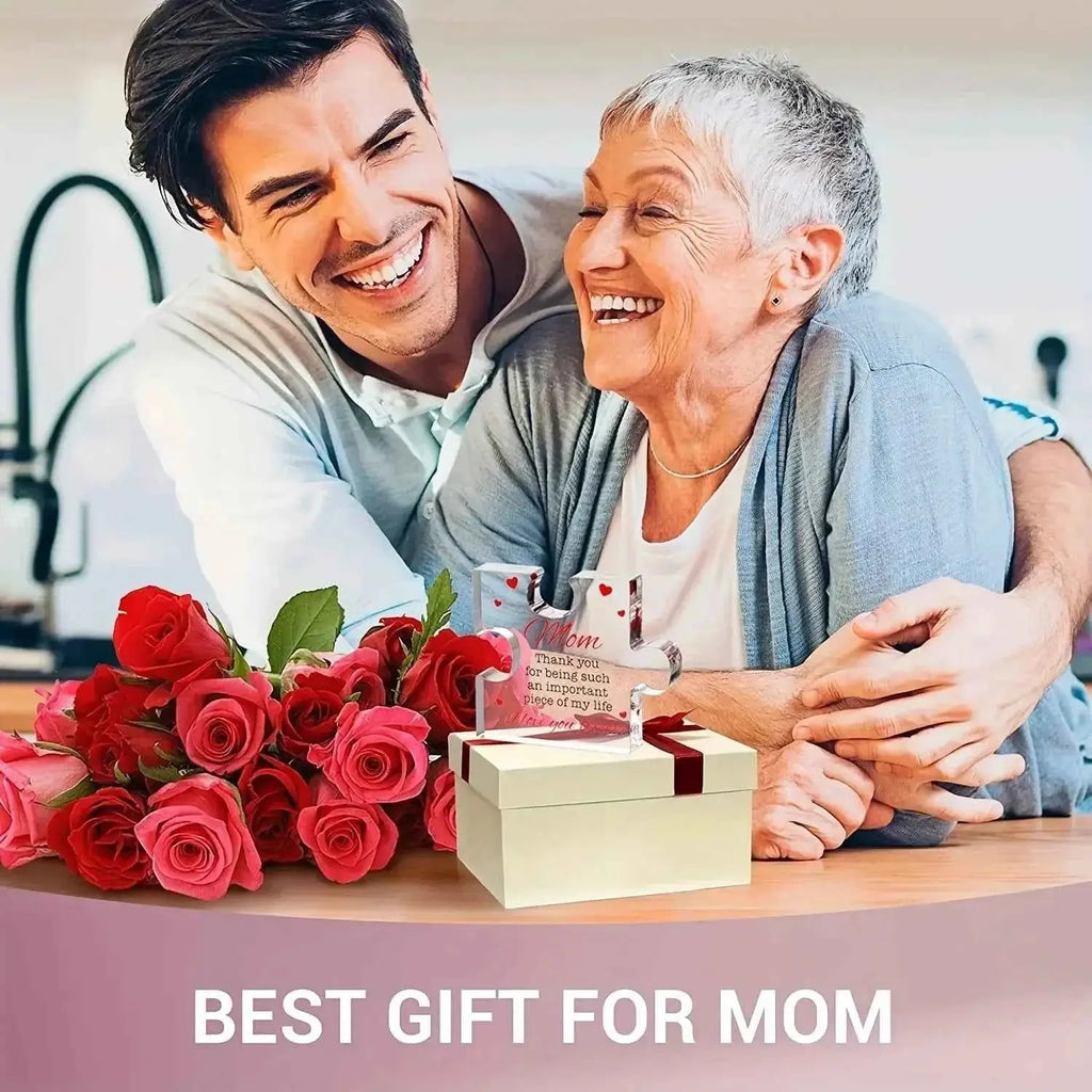 Acrylic Block Puzzle Mom Present, Commemorative Decorative Gif