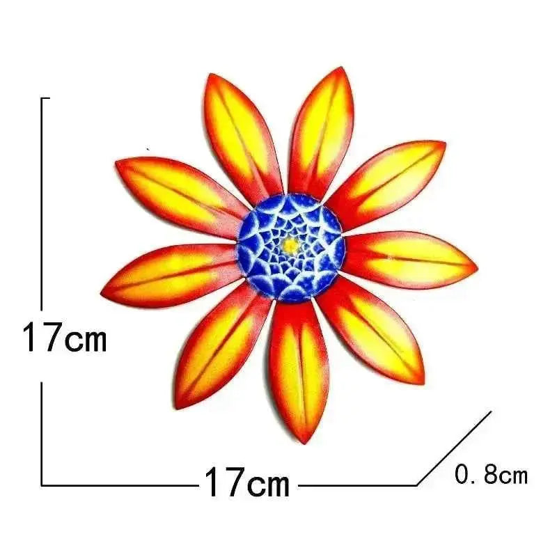 Garden Decoration Metal Flower Wall Art Sculpture Hanging Decor