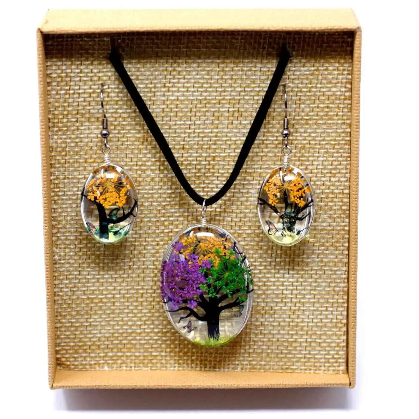 Pressed Flowers-Tree of Life-Mixed Colors