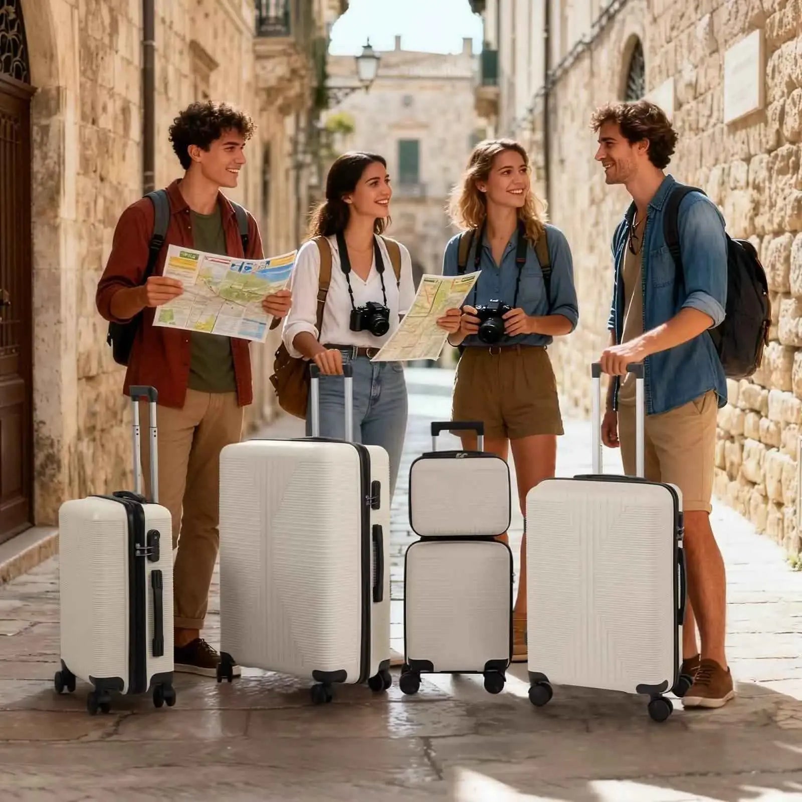 5-Piece Lightweight Luggage Set with Lock – 12/16/20/24/28 Inch